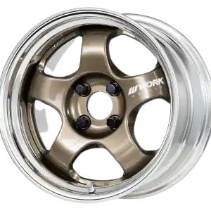 Work Meister S1 2P 5x115 15x9+0 A Disk Titanium Gold Fast Shipping