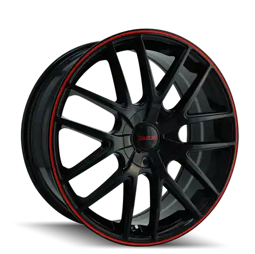 Hot Deal TOUREN TR60 3260 5x112/5x120 20x8.5 +40 GLOSS BLACK WITH RED RING