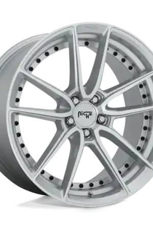 Niche 1PC M221 DFS 5X115 22X9 +18 GLOSS SILVER MACHINED Direct From Factory