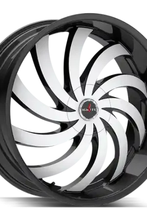 Ignite Flame 5x115/5x120 22x9.5 +15 Gloss Black Machined Authentic