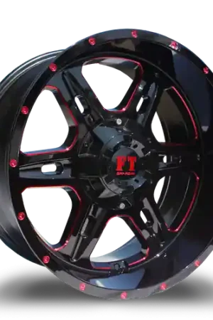 Get Yours FULL THROTTLE FT6054 5x127/5x139.7 20x10-24 RED MILLING