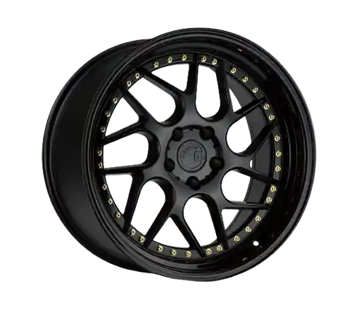 Today Only Aodhan DS01 5x120 18x10.5+25 Gloss Black W /Gold Rivets
