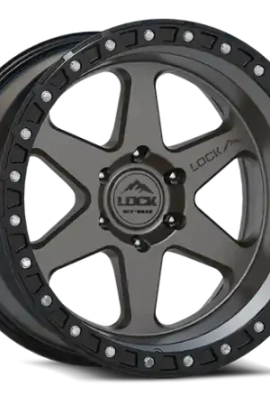 In Demand LOCK OFFROAD OLYMPUS 5x127 17x9 -12 Matte Grey W Matte Black Ring