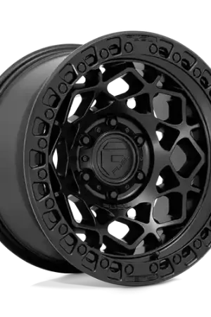 Fuel 1PC D786 UNIT 6X114.3 17X9 +1 MATTE BLACK WITH MATTE BLACK RING Money Back Guarantee