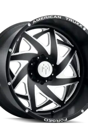 American Truxx Forged Kronos ATF1910 8x180 22x12-44 Matte Black/Milled Limited Time