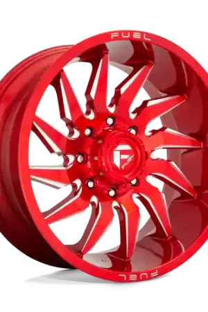 Best Choice Fuel 1PC D745 SABER 5X139.7 20X10 -18 CANDY RED MILLED