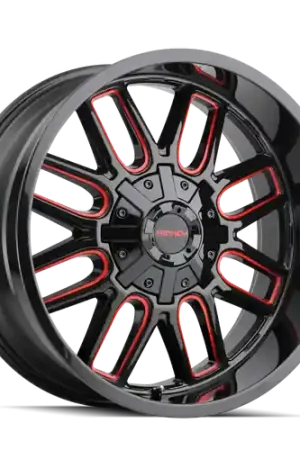 Instant Buy Mayhem Cogent 8107 8x165.1/8x170 18x9+0 Black W/Prism Red