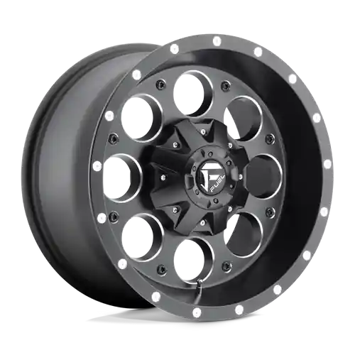 Fuel 1PC D525 REVOLVER 6X135/6X139.7 17X9 -12 MATTE BLACK MILLED Holiday Sale