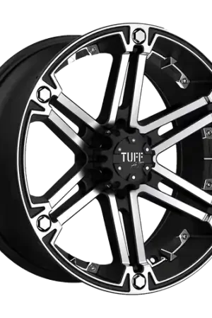 Tuff T01 5X114.3/5X127 20X9 +10 FLAT BLACK W/ MACHINED FACE Exclusive
