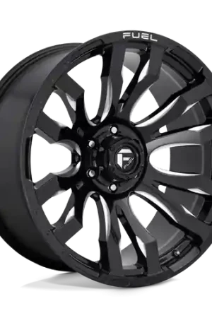 Buy Today Fuel 1PC D673 BLITZ 8X180 17X9 -12 GLOSS BLACK MILLED