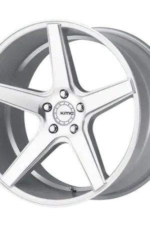 KMC KM685 DISTRICT 5X120 22X10.5 +40 SILVER MACHINED Exclusive Offer