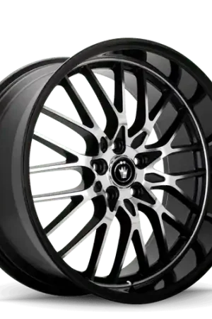Konig Lace 4X100/4X108 15x6.5+40 Black/Machine Spoke Final Sale