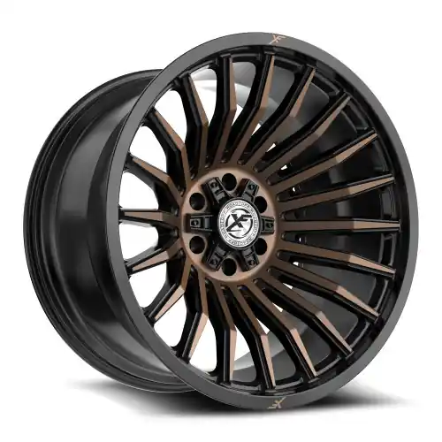 Final Sale XF Off-Road XF-231 5x127/5x139.7 24x14 -76 Satin Black & Bronze Machined Double Dark Tint
