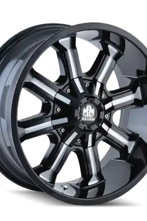 Bargain Mayhem Beast 8102 8x165.1/8x170 17x9-12 Black/Milled Spokes