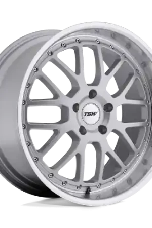 TSW VALENCIA 5X114.3 19X8 +40 SILVER W/ MIRROR CUT LIP Limited Edition