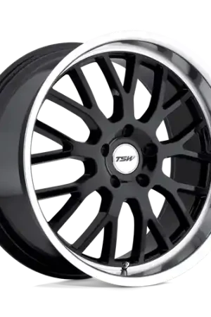 Direct From Manufacturer TSW TREMBLANT 5X114.3 19X9.5 +40 GLOSS BLACK W/ MIRROR CUT LIP