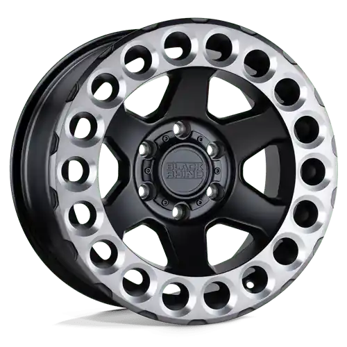 One Day Deal Black Rhino ODESSA 6X139.7 17X9.5 +12 MATTE BLACK W/ MACHINED TINT LIP & MILLED RINGS