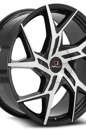 Authentic Cavallo CLV-26 5x112/5x114.3 22x8.5 +38 Gloss Black & Machined