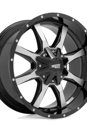 Moto Metal MO970 6X135/6X139.7 17X8 +0 GLOSS BLACK MACHINED FACE Limited Edition