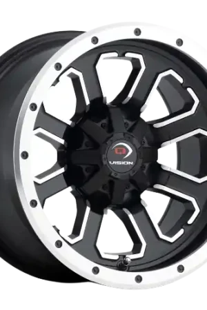 Limited Offer Vision ATV 548 Commander 4x100 12x7+2 Matte Black Machined Face