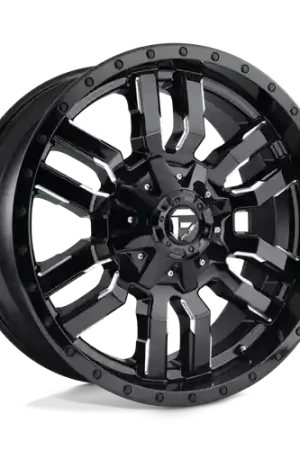 Exclusive Offer Fuel 1PC D595 SLEDGE 6X135/6X139.7 24X14 -75 GLOSS BLACK MILLED