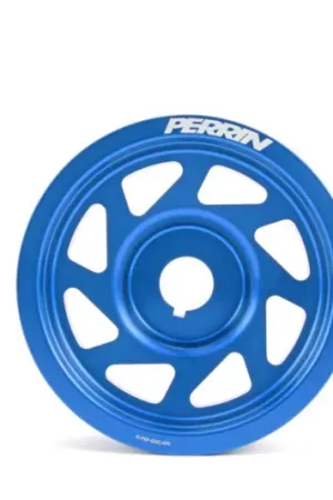 Professional Grade PERRIN Lightweight Crank Pulley w/o AC - Blue - 2015-2021 Subaru STI / 1998-2012 Forester / 1993-2014 Impreza