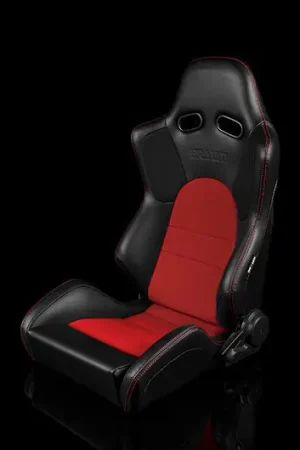 Braum Advan Series Racing Seat (Black & Red) - Universal Budget