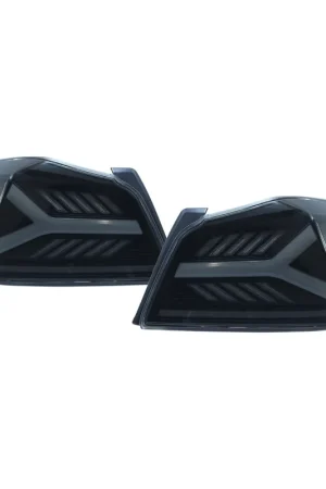 OLM Y-Spec LED Taillights - Smoke Lens, White Optic - 2015-2021 Subaru WRX / STI Wholesale