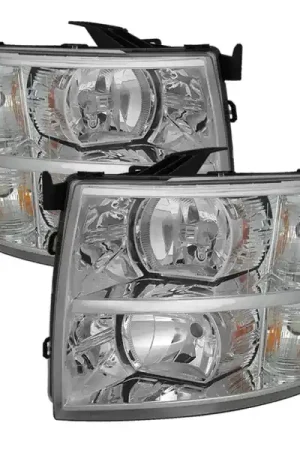xTune Chevy Silverado 07-13 Crystal Headlights Chrome HD-JH-CS07-AM-C Must Have
