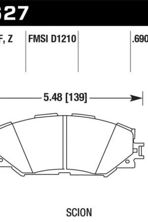 Last Chance Hawk 06-16 Toyota RAV4 HPS 5.0 Front Brake Pads