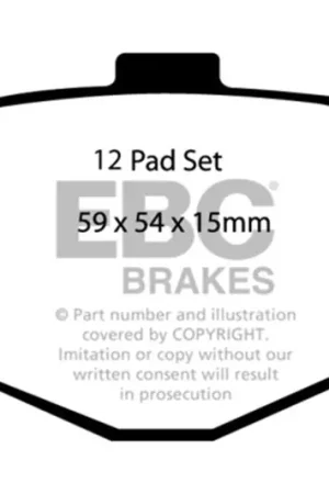 EBC 06-08 Chevrolet Corvette (C6) 7.0 (Z06) Redstuff Front Brake Pads Certified