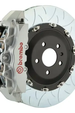 Limited Edition Brembo 14-18 A250/14-19 CLA250 Front GT BBK 6 Piston Cast 380x34 2pc Rotor Slotted Type3-Silver