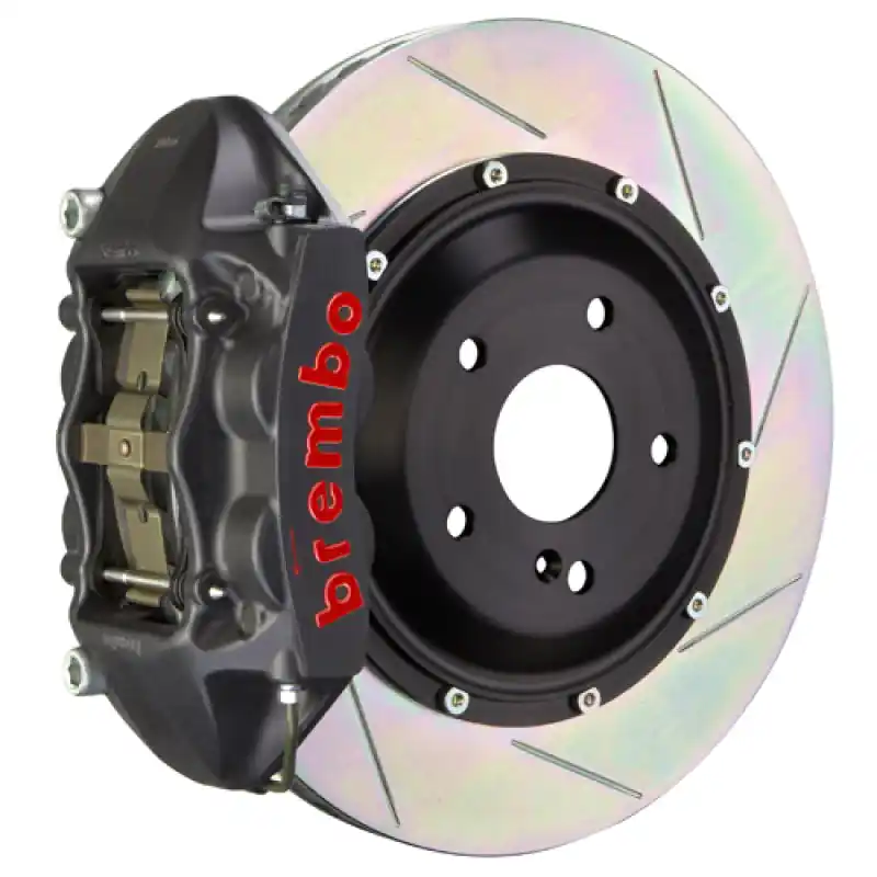 Brembo 06-12 325i/328i (Excl. xDrive) Rr GTS BBK 4Pist Cast 345x28 2pc Rotor Slotted Type1-Black HA Special Offer