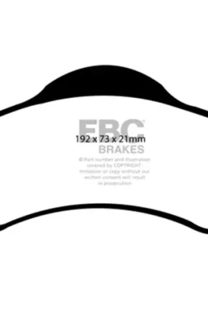 EBC 00-02 Dodge Dakota 2WD 2.5 Yellowstuff Front Brake Pads Price Cut