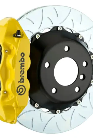 Don’t Miss Out Brembo 06-13 S63 AMG (W216) Rear GT BBK 4 Piston Cast 380x28 2pc Rotor Slotted Type3- Yellow