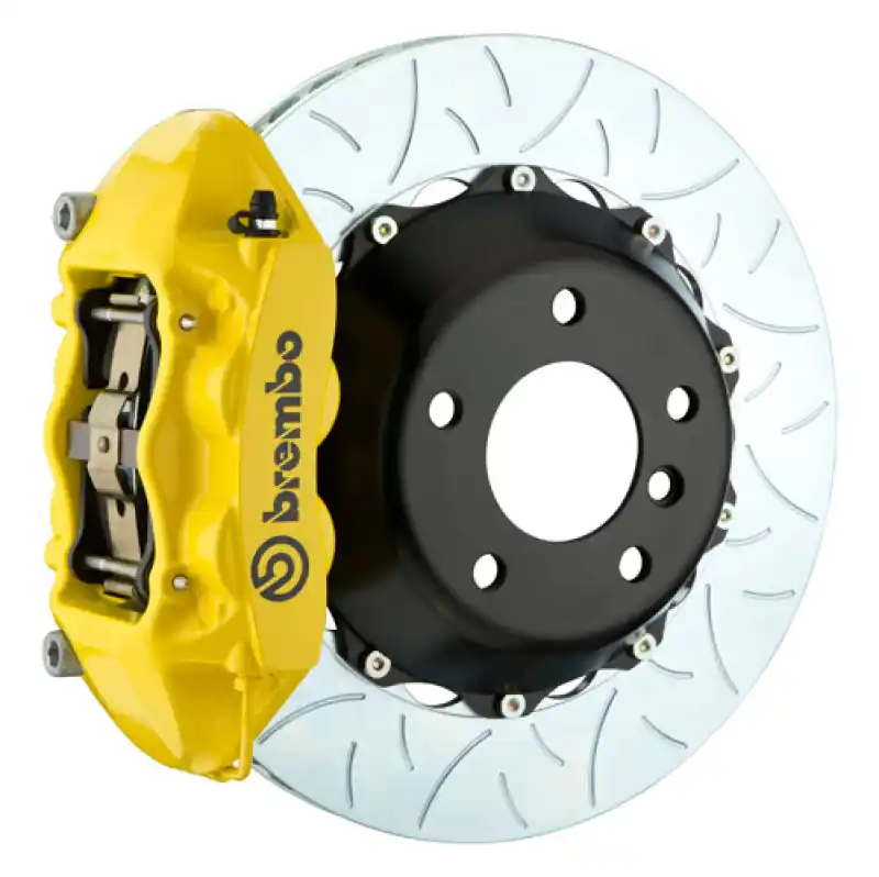 Don’t Miss Out Brembo 06-13 S63 AMG (W216) Rear GT BBK 4 Piston Cast 380x28 2pc Rotor Slotted Type3- Yellow