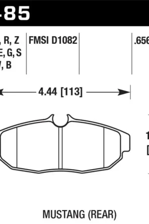 Top Pick Hawk 05-14 Ford Mustang DTC-50 Rear Brake Pads