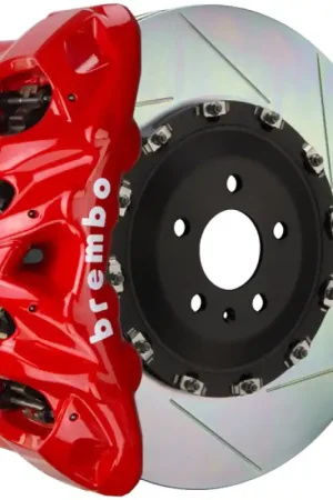 Free Delivery Brembo 09-14 F150 2WD Front GT BBK 8 Piston Cast 412x38 2pc Rotor Slotted Type-1-Red