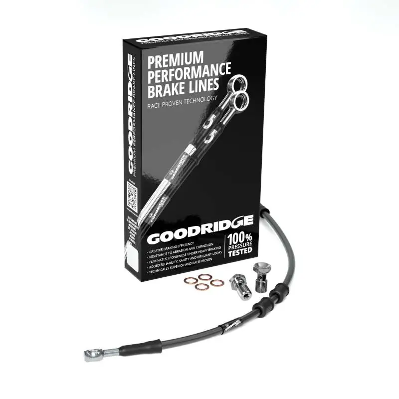 Latest Goodridge 2011 HD FLSTF (w/ABS) +10in Black Brake Line Kit w/Stainless Steel Fittings