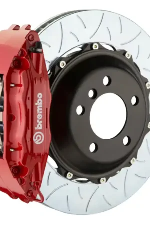 Modern Brembo 02-07 SC430 Front GT BBK 4 Piston Cast 2pc 355x32 2pc Rotor Slotted Type3-Red
