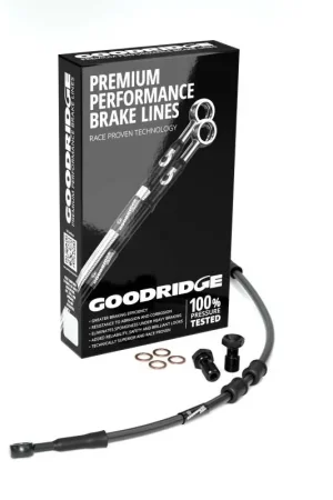 Goodridge 22-23 HD FLTRKSE (w/ABS) +6in Black Brake Line Kit w/Black Fittings Grab Now