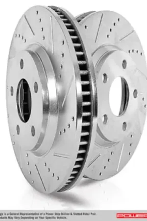 Modern Power Stop 21-22 Ford Bronco Rear Evolution Drilled & Slotted Rotor - Pair