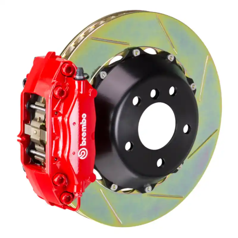 Special Offer Brembo 99-05 330i (Excl. xDrive) Rr GT BBK 4 Pist Cast 2pc 345x28 2pc Rotor Slotted Type1-Red
