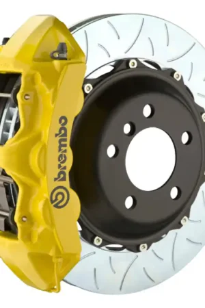 Brembo 17-23 530i/530i xDrive Fr GT BBK 6Pis Cast 380x34 2pc Rotor Slotted Type3-Yellow New Release