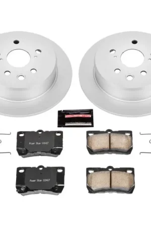 Power Stop 06-13 Lexus IS250 Rear Z17 Evolution Geomet Coated Brake Kit Budget