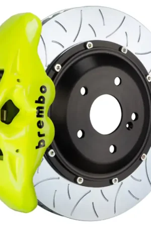 Brembo 15-23 Mustang Front GT BBK 6 Piston Cast 380x34 2pc Rotor Slotted Type3- Fluo. Yellow Top Pick