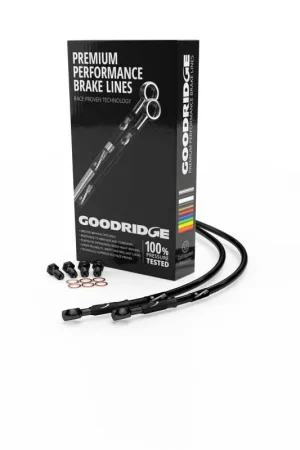 Goodridge 87-03 Harley-Davidson XL883/XL1200C Black Front Brake Line w/Black Fitting Limited Edition