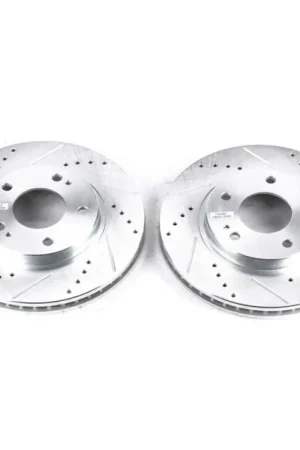 Budget Power Stop 01-05 Chrysler Sebring Front Evolution Drilled & Slotted Rotors - Pair