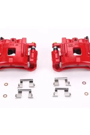 Same Day Shipping Power Stop 04-08 Chevrolet Colorado Front Red Calipers w/Brackets - Pair