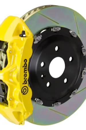 Express Delivery Brembo 15-16 Genesis Sedan 3.8/5.0 (Excl AWD) Fr GT BBK 6Pist Cast 380x34 2pc Rtr Slot Type1-Yellow